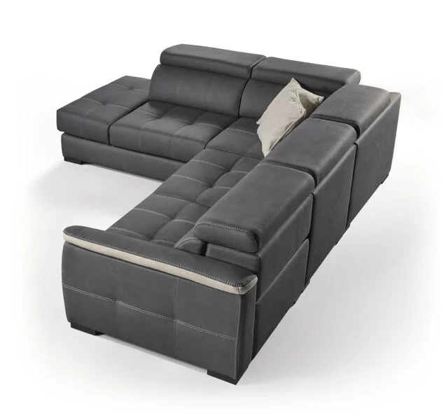 Zanzi Small – 5510+1500+1501D – Mozart Olive Grey, Detail + Cushions Light Grey 3