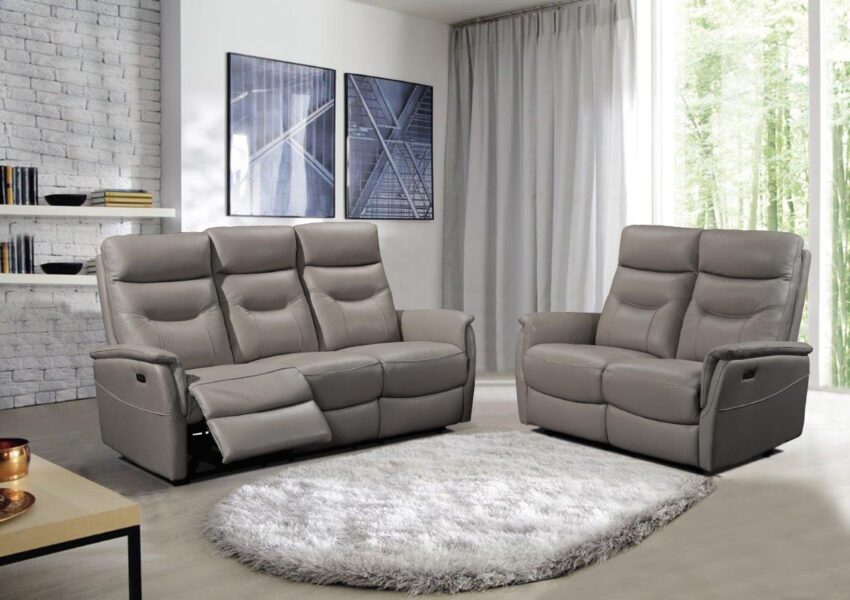 Elton – 3EE + 2EE – Full Leather Massivo Light Grey 428A