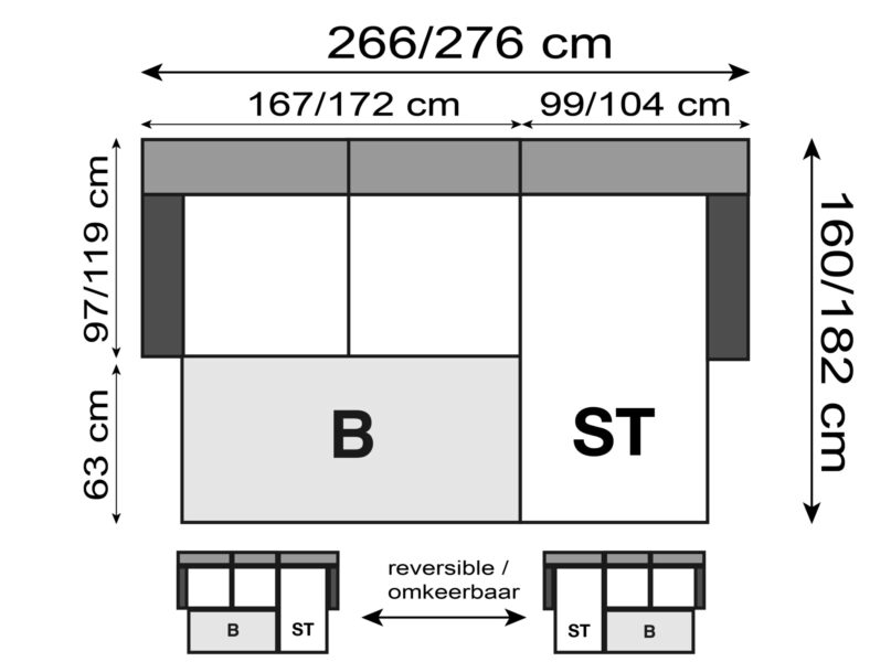 Lunaro – Afmetingen
