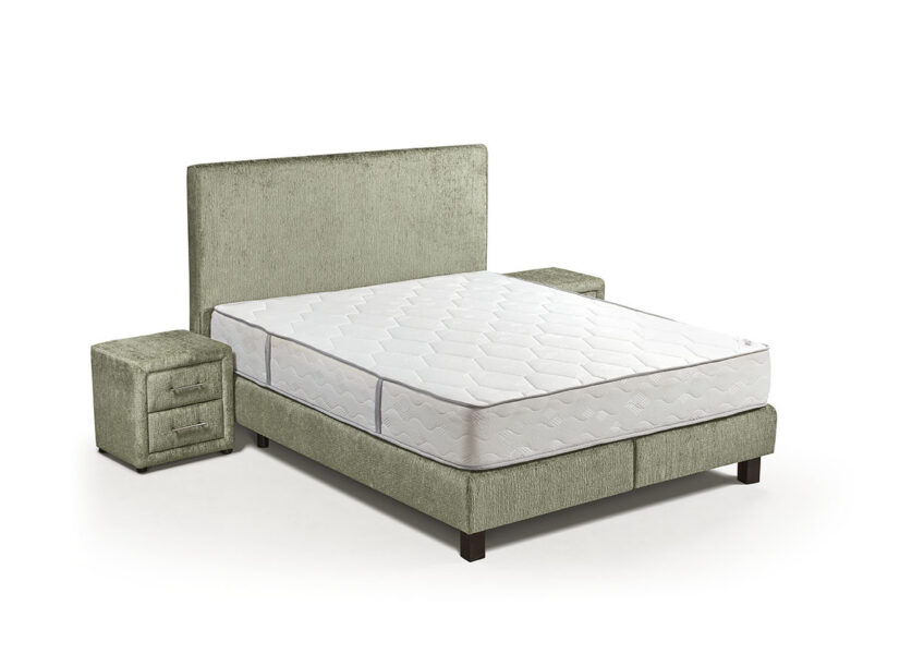 Boxspring Set – HB N° 24 160 Cm + Mattress Apollo 160 Cm + Box Onyx 160 Cm + 2x Lex 2 Drawers – Fusion Thyme