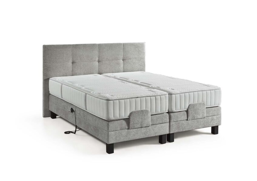Boxspring Set – HB N° 80 2000 Cm + 2x Mattress Ergo Line Soft 90 Cm + Box Lazy Wired 180 Cm – Genesis Grey Beige